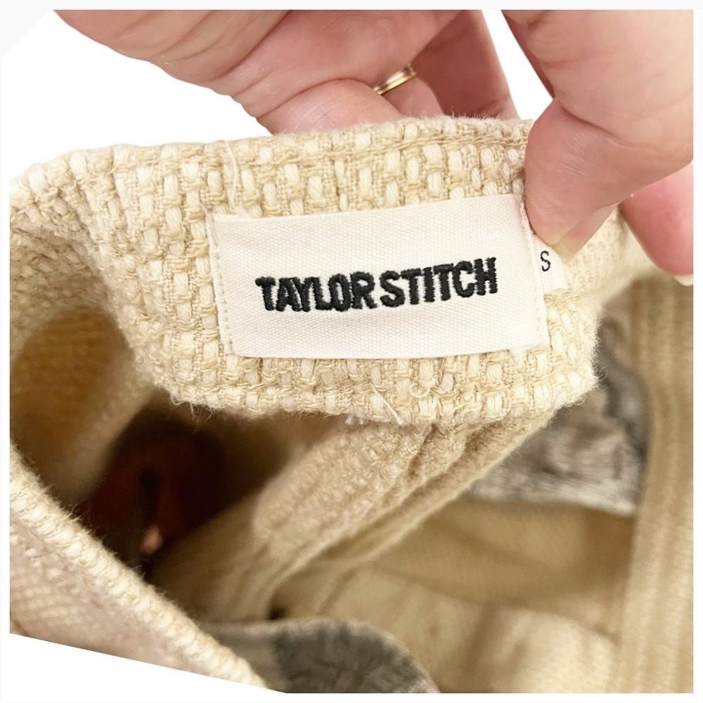 Taylor Stitch The Apres Pant Natural Sashiko Men Small Organic Cotton Joggers - Picture 9 of 11